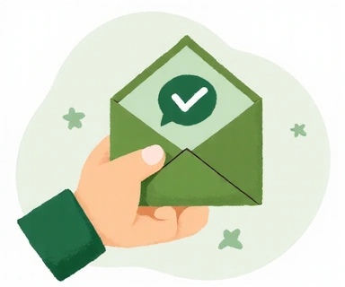 Ilustración de confirmación de mensaje enviado