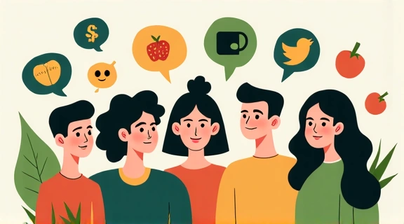 Redes sociales conectando personas con nutrición
